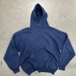 90's Discus Athletics Navy blue blank hoodie